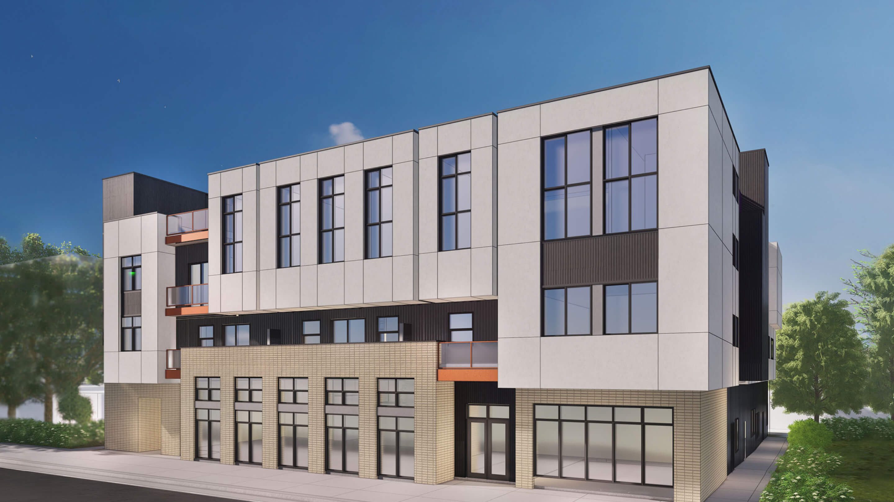 A picture of a commercial building